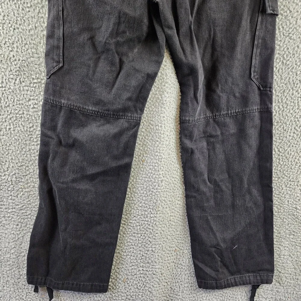 Rag & Bone Fit 4 Denim Cargo Pants Men's 29 Black Pockets Button Zip Closure - Picture 15 of 15